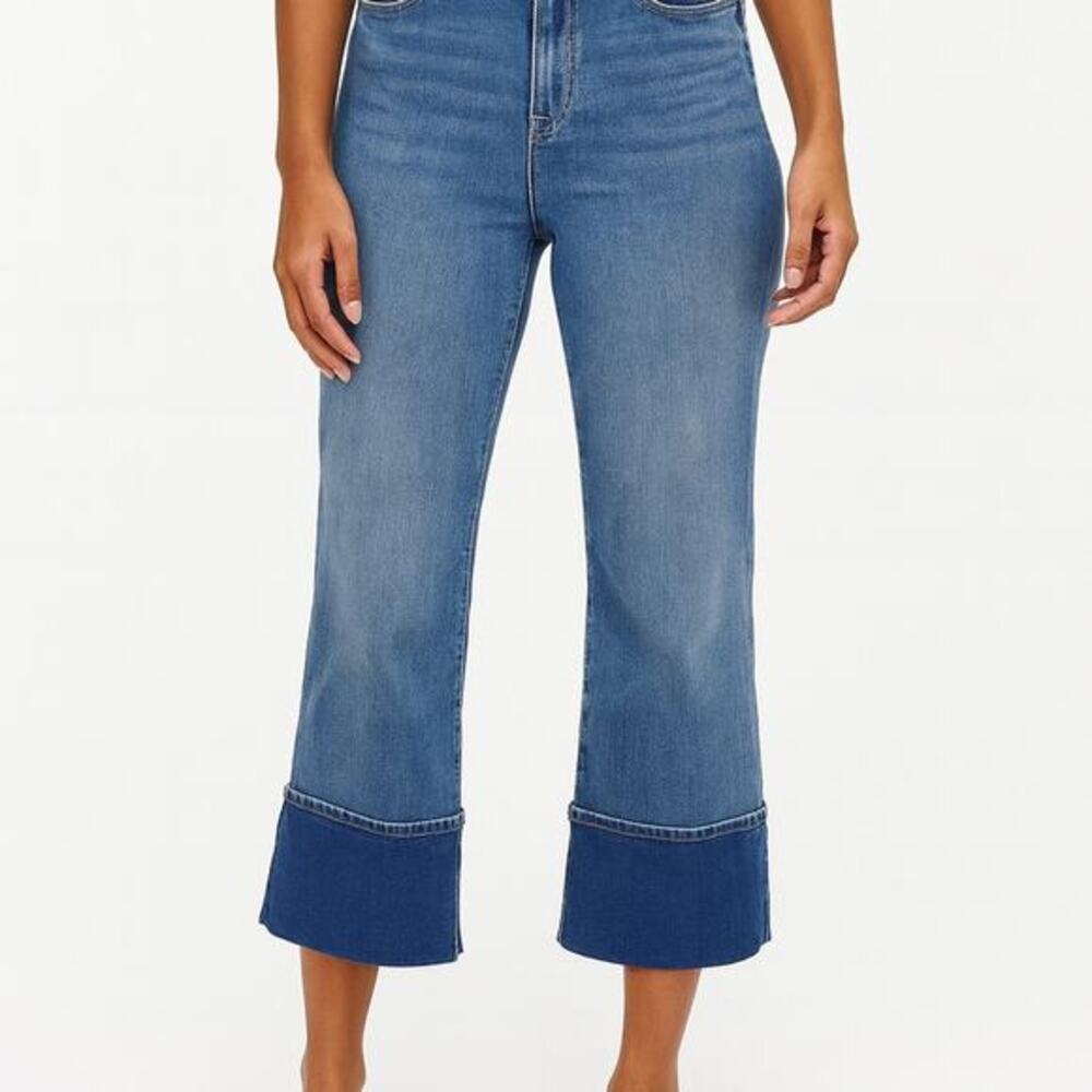 L'agence Jeans High Rise Crop Cuff Coated Camila